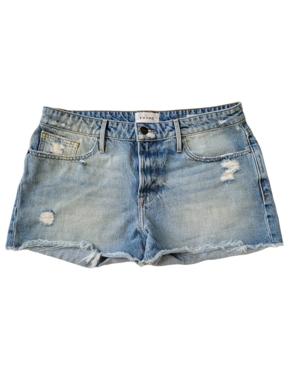 Frame Denim‎ Le Grand Garcon Raw Hem Jean Shorts